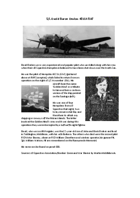 A preview of a PDF biography for Drakes, David Baron